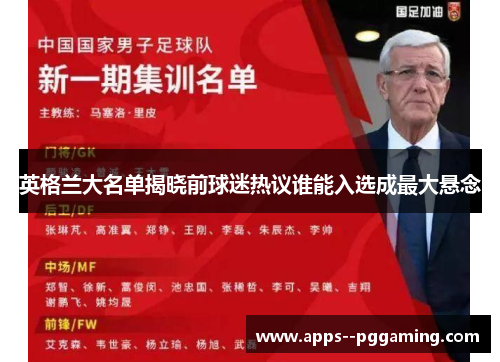 英格兰大名单揭晓前球迷热议谁能入选成最大悬念